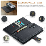 Samsung Galaxy S21 Ultra | Samsung Galaxy S21 Ultra - Vintage 2-i-1 læder etui (aftageligt cover) – Sort – DG.MING™ - DELUXECOVERS.DK
