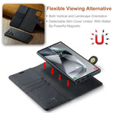 Samsung Galaxy S21 Ultra | Samsung Galaxy S21 Ultra - Vintage 2-i-1 læder etui (aftageligt cover) – Sort – DG.MING™ - DELUXECOVERS.DK
