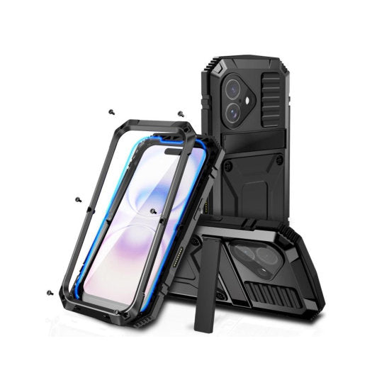 iPhone 18 - R-JUST™ Safeguard Vandtæt 360° Cover - Sort