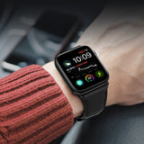 Apple Watch 42-49mm | Apple Watch (42/44/SE/45/46/49mm) - DUX DUCIS™ Business Ægte læderrem - Sort - DELUXECOVERS.DK