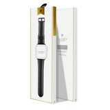 Apple Watch 38-42mm | Apple Watch (38/40/SE/41/42mm) - DUX DUCIS™ Business Ægte læderrem - Sort - DELUXECOVERS.DK