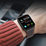 Apple Watch 38-42mm | Apple Watch (38/40/SE/41/42mm) - DUX DUCIS™ Business Ægte læderrem - Brun - DELUXECOVERS.DK