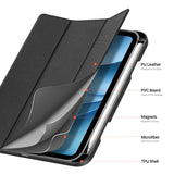 iPad Mini 8 - DUX DUCIS™ Trifold Læder Cover M. Stander - Sort