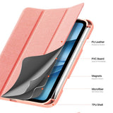 iPad Mini 8 - DUX DUCIS™ Trifold Læder Cover M. Stander - Lyserød