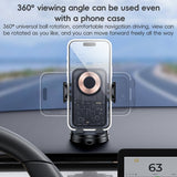 Mobilholder Trådløs (QI) | YESIDO® - 15W Trådløs Biloplader m. Sugekop - Sort - DELUXECOVERS.DK