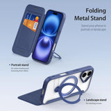 iPhone 17 | iPhone 17 - DUX DUCIS® MagSafe Flip Cover - Kortholder - Blå - DELUXECOVERS.DK