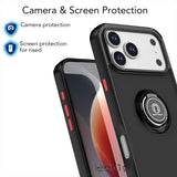 iPhone 17 Pro | iPhone 17 Pro - PRO™ Armor Cover m. Ring Holder - Sort - DELUXECOVERS.DK