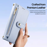 iPhone 17 | iPhone 17 - DUX DUCIS™ 2-i-1 Læder Etui M. Aftageligt Cover - Blå - DELUXECOVERS.DK