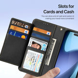 iPhone 17 Air | iPhone 17 Air - DUX DUCIS™ 2-i-1 plånboksfodral i läder med avtagbart skal - Svart - DELUXECOVERS.SE