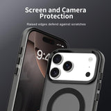 iPhone 17 Pro Max | iPhone 17 Pro Max - DeLX™ Frosted Cover m. MagSafe - Sort/Grå - DELUXECOVERS.DK