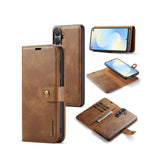Samsung Galaxy S26+ - Vintage 2-i-1 læder etui (aftageligt cover) – Brun – DG.MING™