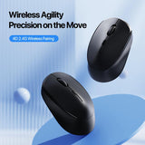 Mus | DUX DUCIS® | Ergonomisk 2.4GHz Trådløs Mus - Sort - DELUXECOVERS.DK