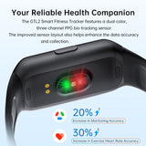 SmartWatch | Fitnessur IP68 med Pulsmåling – 7–10 Dages Batteri – Sort – Tracka™ - DELUXECOVERS.DK