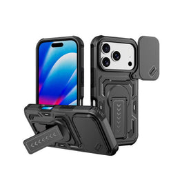 iPhone 18 Pro Max | iPhone 18 Pro Max - Cam-Slide Håndværker Cover - Sort - DELUXECOVERS.DK