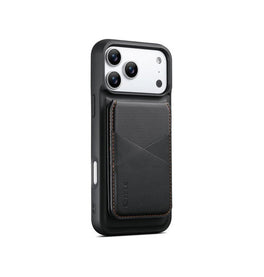 iPhone 17 Pro | iPhone 17 Pro - Magnetisk Læder Cover M. RFID Aftagelig Kortholder - Sort - ESEBLE™ - DELUXECOVERS.DK