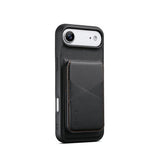 iPhone 17 Air | iPhone 17 Air - MagSafe-läderskal med avtagbar RFID-korthållare - Svart - ESEBLE™ - DELUXECOVERS.SE
