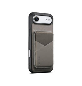 iPhone 17 Air | iPhone 17 Air - MagSafe Læder Cover M. RFID Aftagelig Kortholder - Grå - ESEBLE™ - DELUXECOVERS.DK
