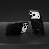 iPhone 18 Pro Max | iPhone 18 Pro Max - ABEEL™ AirStand Cover m. MagSafe Ring - Sort - DELUXECOVERS.DK
