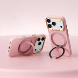 iPhone 18 Pro Max | iPhone 18 Pro Max - ABEEL™ AirStand Cover m. MagSafe Ring - Pink - DELUXECOVERS.DK