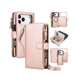 iPhone 18 Pro Max | iPhone 18 Pro Max - Nora™ 2-i-1 Wallet Cover (aftageligt cover) – Rosa - DELUXECOVERS.DK