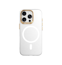 iPhone 16 Pro | iPhone 16 Pro - ABEEL™ frostat skal med MagSafe - Vit - DELUXECOVERS.SE