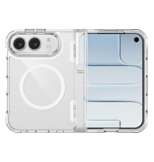 iPhoneDuo | iPhone Duo - DeLX™ MagSafe Cover M. Kickstand - Gennemsigtig - DELUXECOVERS.DK
