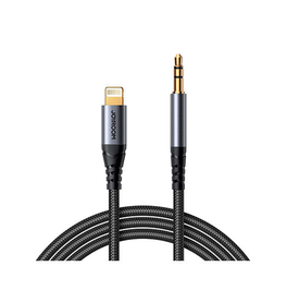 Kabel Special | JOYROOM™ | Lightning til 3.5mm Mini-jack kabel - Sort - 1.2M - DELUXECOVERS.DK
