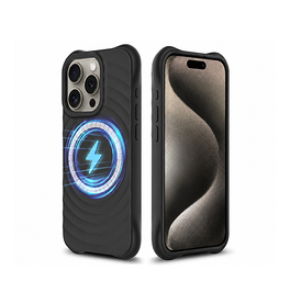 iPhone 16 Pro | iPhone 16 Pro - DeLX™ Wave Silikone Cover - MagSafe kompatibel - Sort - DELUXECOVERS.DK