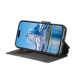 iPhone 16 Plus | iPhone 16 Plus - Suteni® 2-i-1 Læder Cover M. MagSafe - Sort - DELUXECOVERS.DK