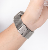 Apple Watch 42-49mm | Apple Watch (42/44/SE/45/46/49mm) - Milanese Umbrella Buckle Rem - Titaniumgrå - DELUXECOVERS.DK