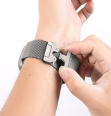 Apple Watch 42-49mm | Apple Watch (42/44/SE/45/46/49mm) - Milanese Umbrella Buckle Rem - Titaniumgrå - DELUXECOVERS.DK