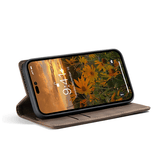 iPhone 16 | iPhone 16 - CaseMe™ Noble Læder Etui / Pung - Mørkebrun - DELUXECOVERS.DK