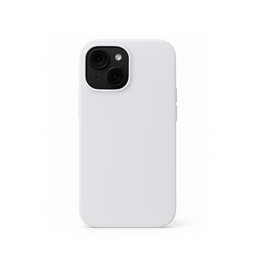 iPhone 15 Plus | iPhone 15 Plus - DeLX™ Pastel Silikone Cover - Hvid/Lysegrå - DELUXECOVERS.DK