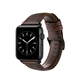 Apple Watch 42-49mm | Apple Watch (42/44/SE/45/46/49mm) - ICECASE™ Retro Ægte Læder Urrem - Brun - DELUXECOVERS.DK