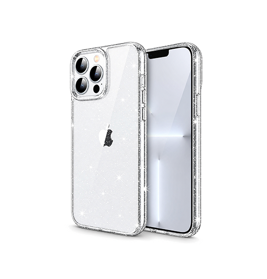 iPhone 11 Pro Max | iPhone 11 Pro Max - DeLX™ Glitter Silikone Cover - Sølv - DELUXECOVERS.DK