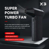 Bilstøvsuger | SUPER POWER TURBO FAN® – Ultra Kraftig - Brushless - Genopladelig - DELUXECOVERS.DK