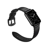 Apple Watch 38-42mm | Apple Watch (38/40/SE/41/42mm) - Milano Vegan læder Rem - Sort - DELUXECOVERS.DK