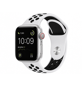 Apple Watch 38-42mm | Apple Watch (38/40/SE/41/42mm) - 4Run™ Silikone Løbe Sportsrem - Hvid - DELUXECOVERS.DK