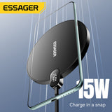 Trådløs oplader | <X>Trådløs Oplader til iPhone - MagSafe Kompatibel - 15W - ESSAGER™ - DELUXECOVERS.DK