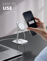 3-i-1 & Multi-Ladestationer | Lamicall™ Justerbar Mobilholder til Skrivebord - MagSafe-kompatibel - DELUXECOVERS.DK