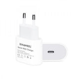 Vægoplader | USB-C Hurtigoplader 20W - Hvid - DELUXECOVERS.DK