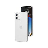 iPhone 12 Mini | iPhone 12 Mini - Ultratynd Matte Series Cover V.2.0 - Hvid/Klar - DELUXECOVERS.DK
