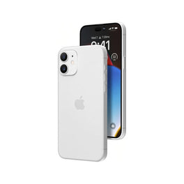 iPhone 12 Mini | iPhone 12 Mini - Ultratynd Matte Series Cover V.2.0 - Hvid/Klar - DELUXECOVERS.DK