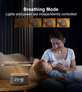 Wake-up-lampa | HiFiD W27 - Väckarklocka med vitt brus och väckningsljus – 29 ljud, nattljus, snooze - DELUXECOVERS.SE