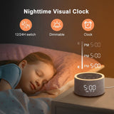 Wake-up-lampa | HiFiD W27 - Väckarklocka med vitt brus och väckningsljus – 29 ljud, nattljus, snooze - DELUXECOVERS.SE