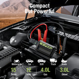 Jumpstarter | Jumpstarter 12V 1200A – starthjælp powerbank 8000 mAh – YESPER® - DELUXECOVERS.DK