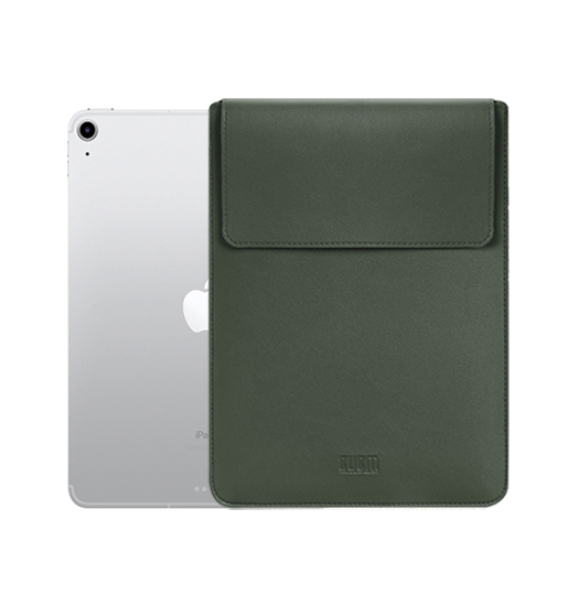 iPad Air 4/5 | iPad Air 4/5 (2020/2022) - BUBM Vertigo Læder Sleeve - Mørkegrøn - DELUXECOVERS.DK