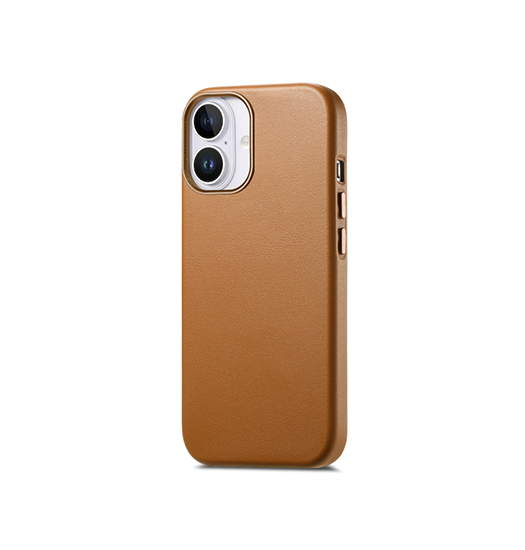 iPhone 16 | iPhone 16 - DeLX® Læder Cover - MagSafe Kompatibel - Brun - DELUXECOVERS.DK