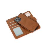 iPhone 13 Mini | iPhone 13 Mini - Vintage 2-i-1 Læder Etui M. Aftageligt Cover - Brun - DELUXECOVERS.DK