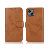 iPhone 13 Mini | iPhone 13 Mini - Vintage 2-i-1 Læder Etui M. Aftageligt Cover - Brun - DELUXECOVERS.DK